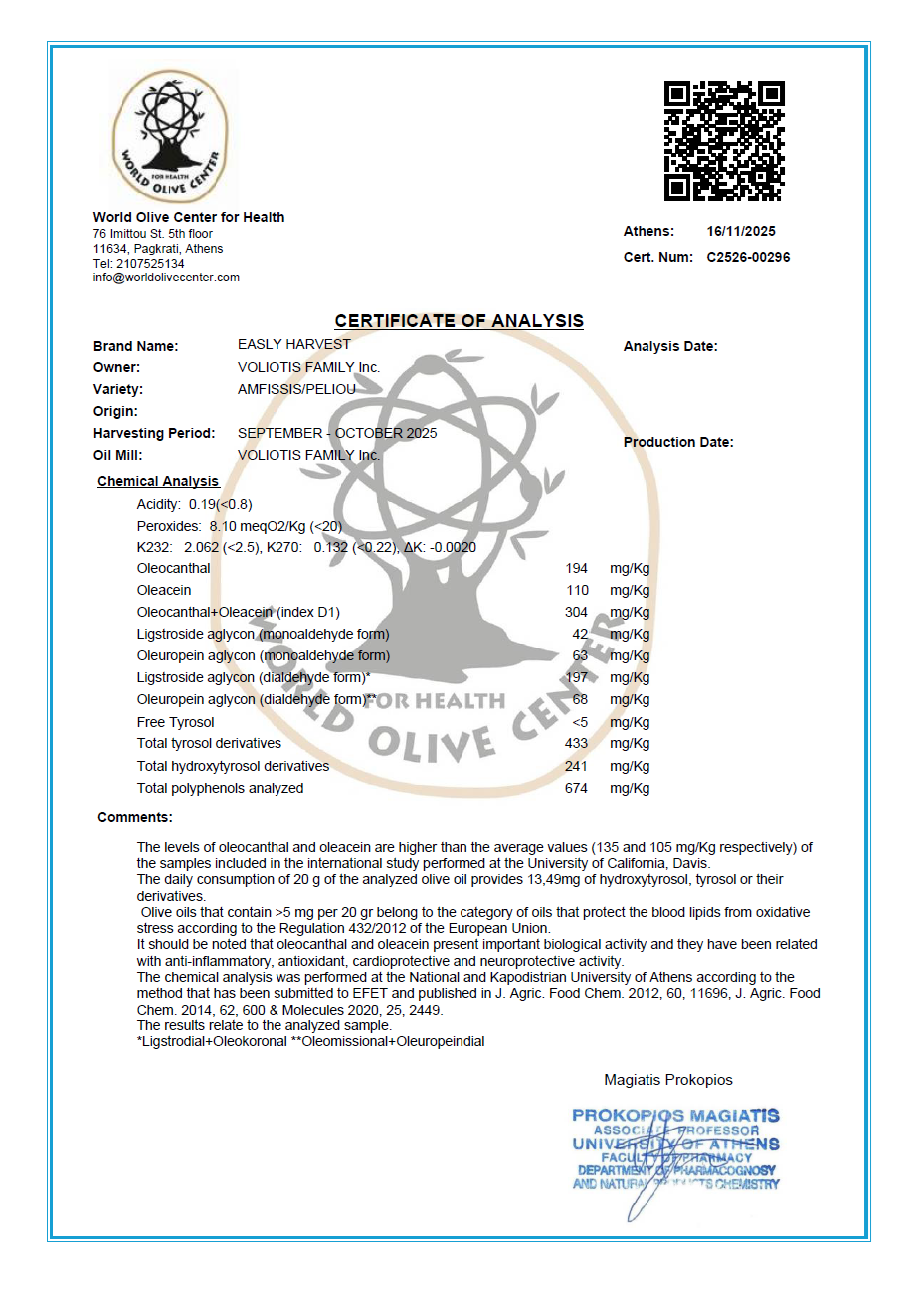 Produkto laboratorinis sertifikatas